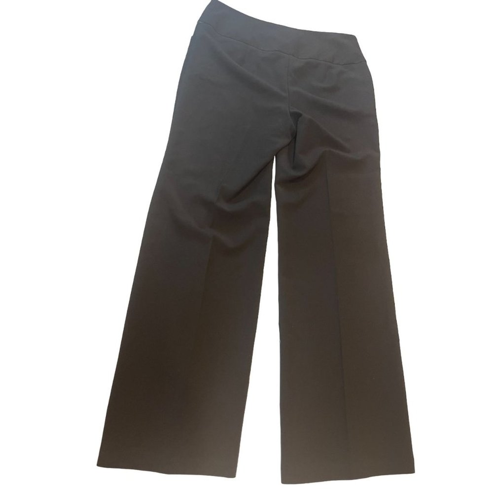 Fashion Bug Womens Dress Pants CW13010984 Wide Leg Front Button Black Size 12 - Picture 2 of 11